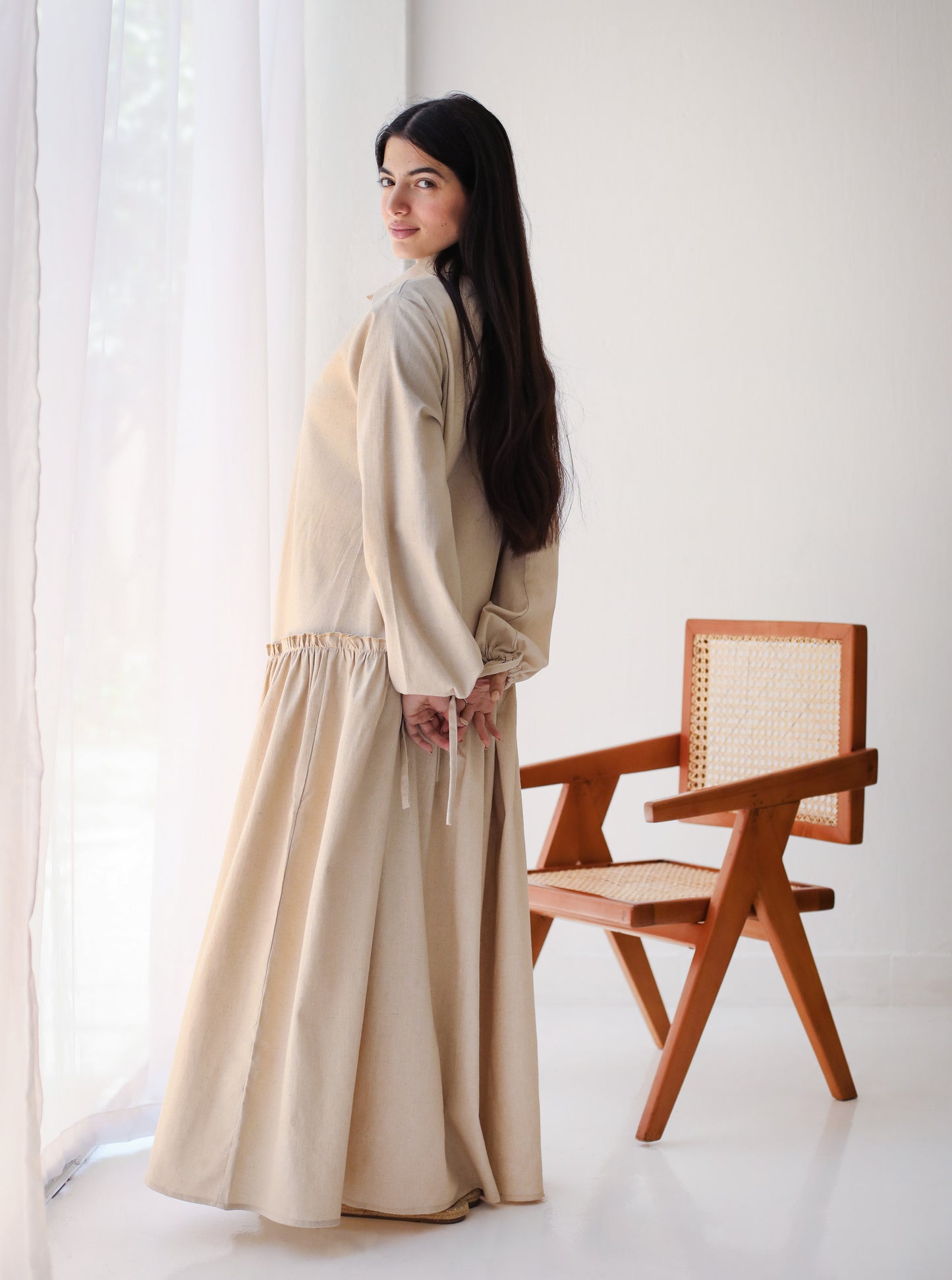 Sea Breeze Dress in Beige