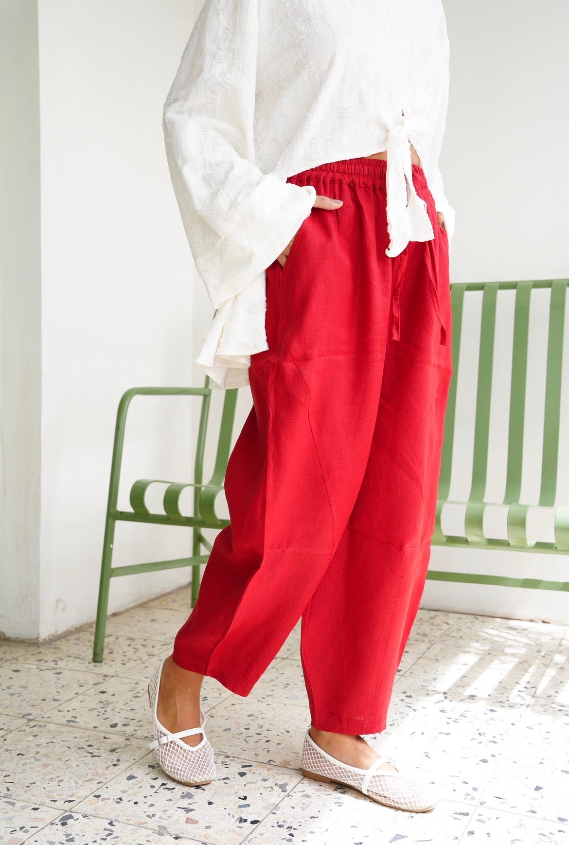 Balloon Pants in Red