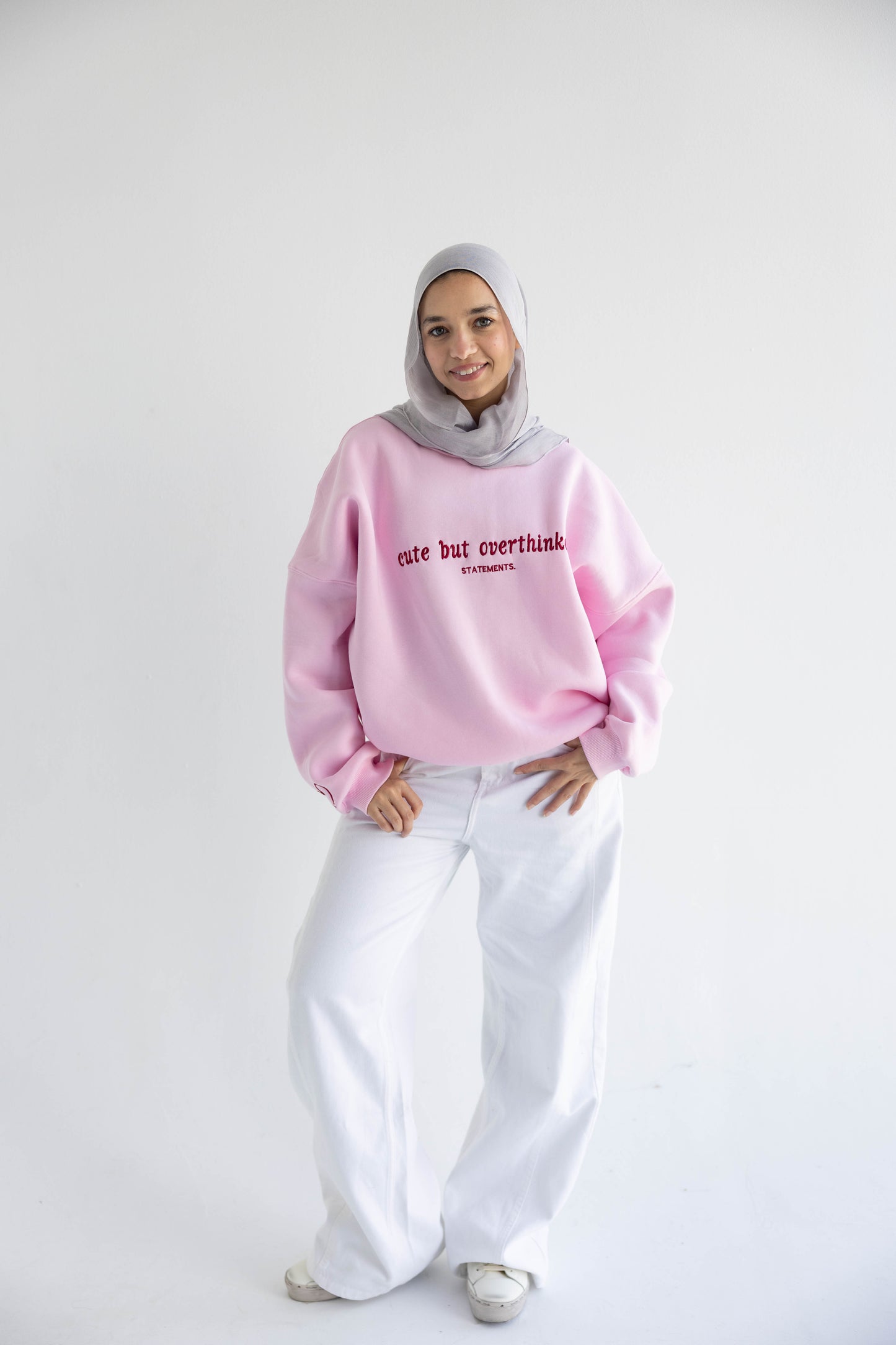Overthinker Crewneck in Pink