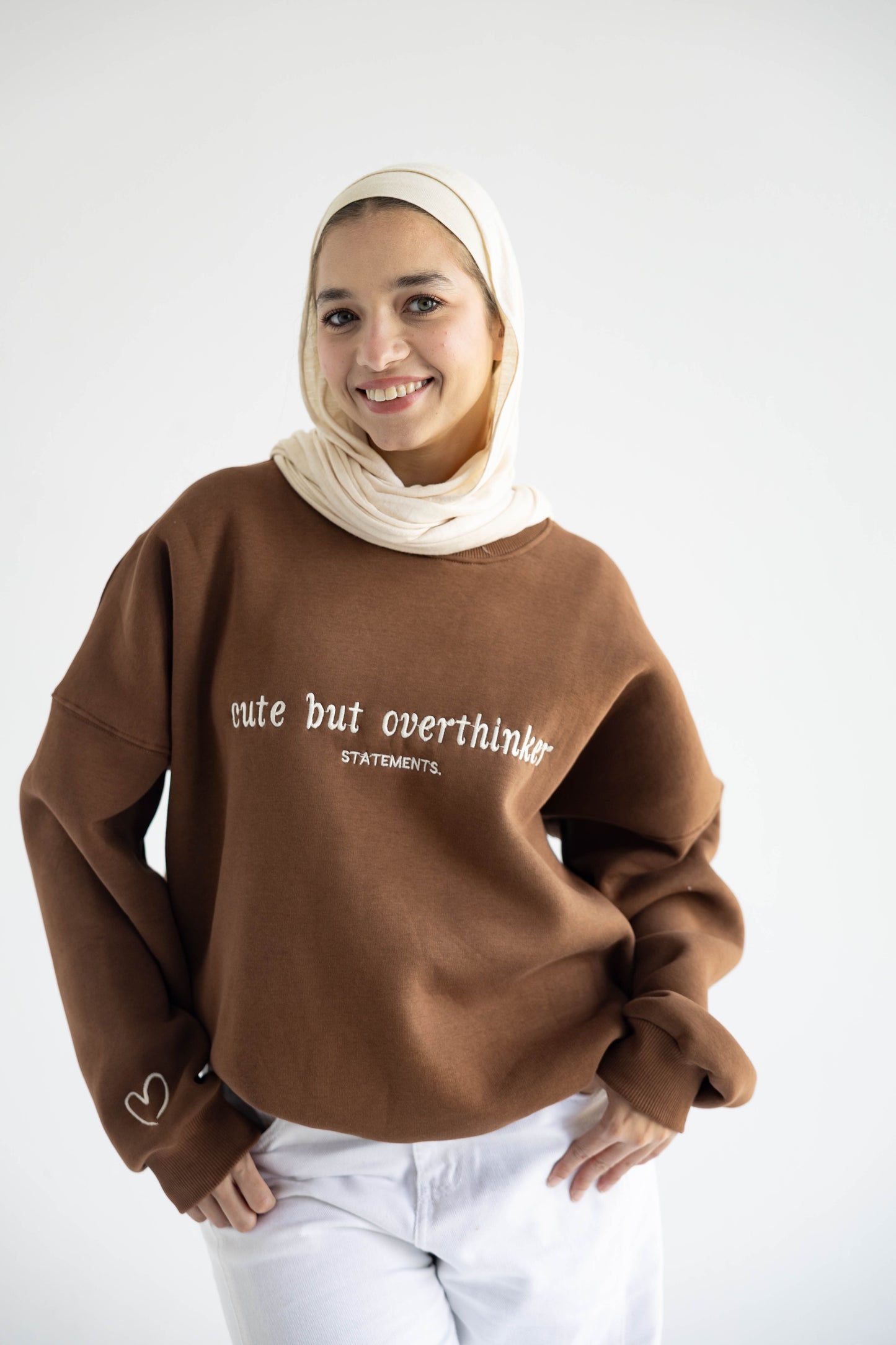 Overthinker Crewneck in Brown