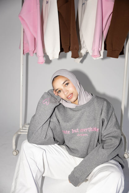 Overthinker Crewneck in Grey