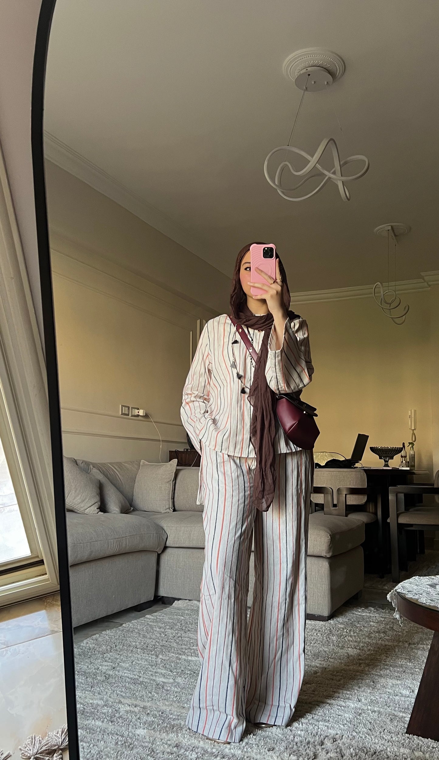 Daisy Linen Striped Set