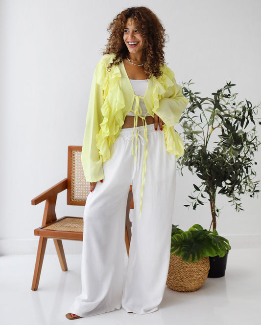 Sea Foam Pants in White