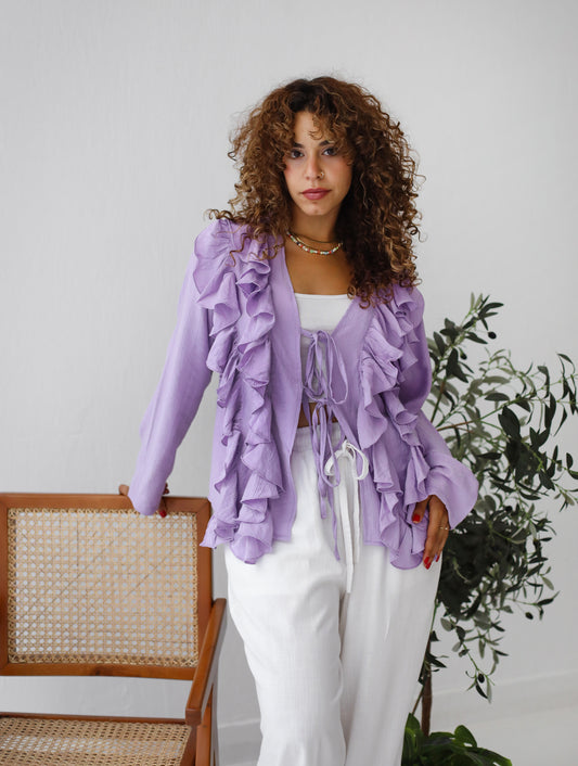 The Ruffles Blouse in Lilac