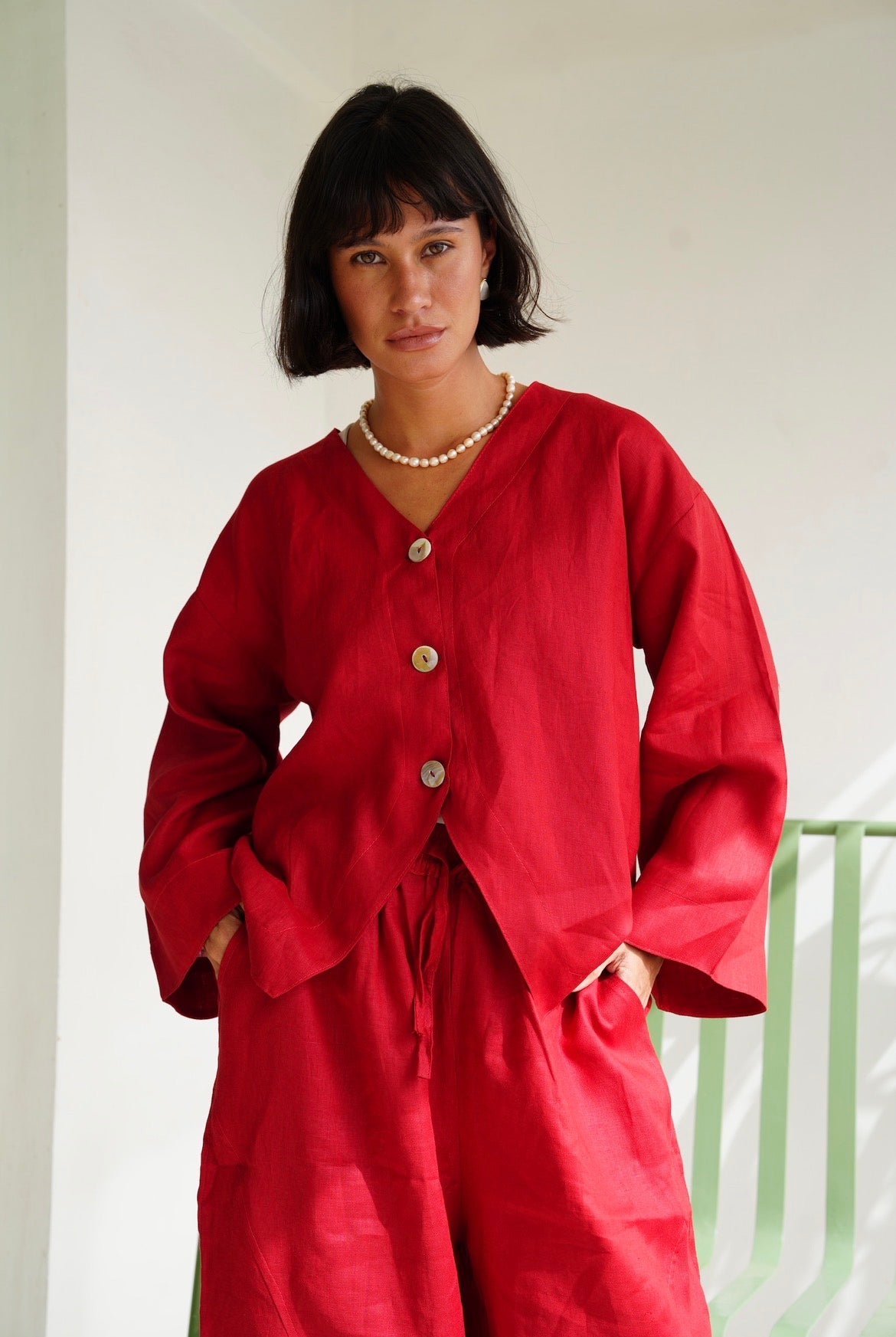 Soft Breeze Top in Red
