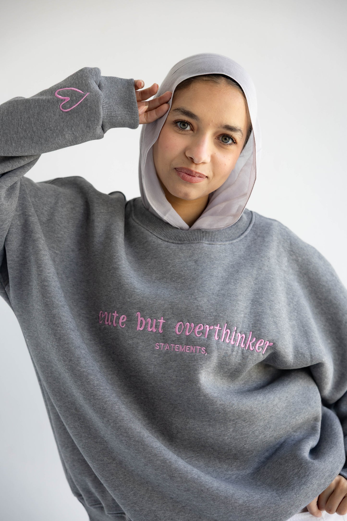Overthinker Crewneck in Grey