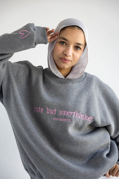 Overthinker Crewneck in Grey