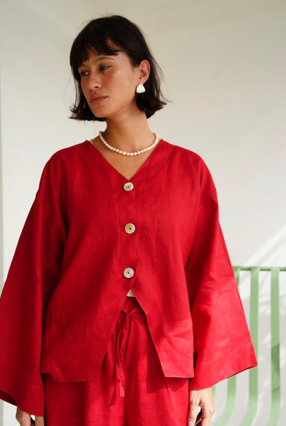 Soft Breeze Top in Red