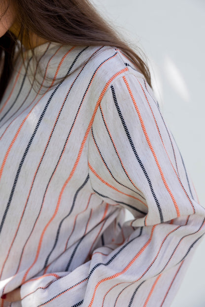 Daisy Linen Striped Set