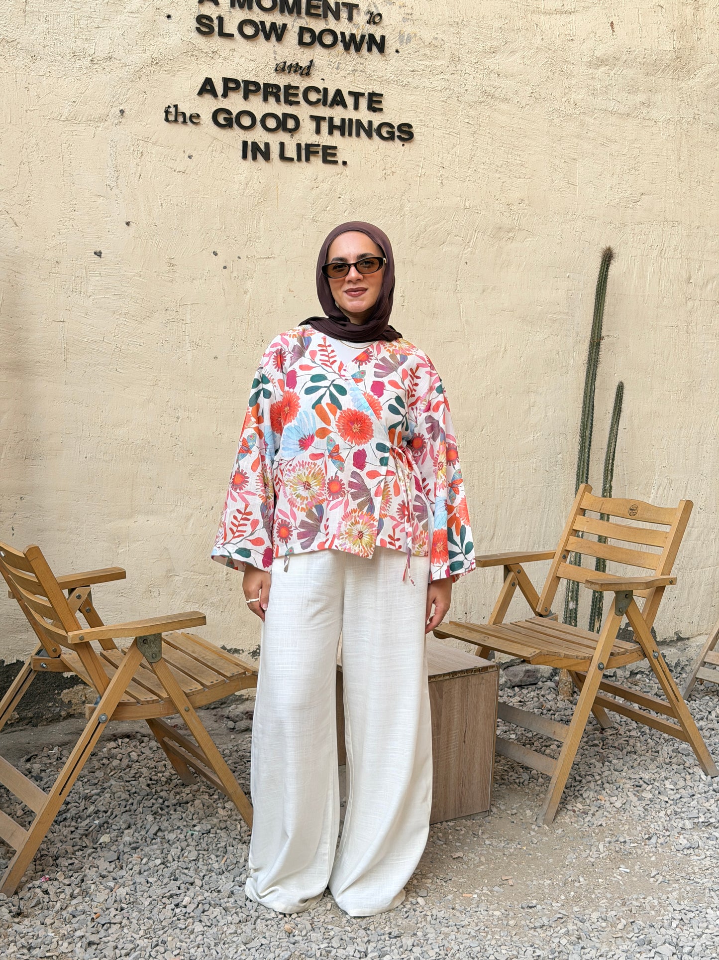 Tropical Wrap top