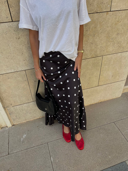 The Polka Dots Skirt in Black