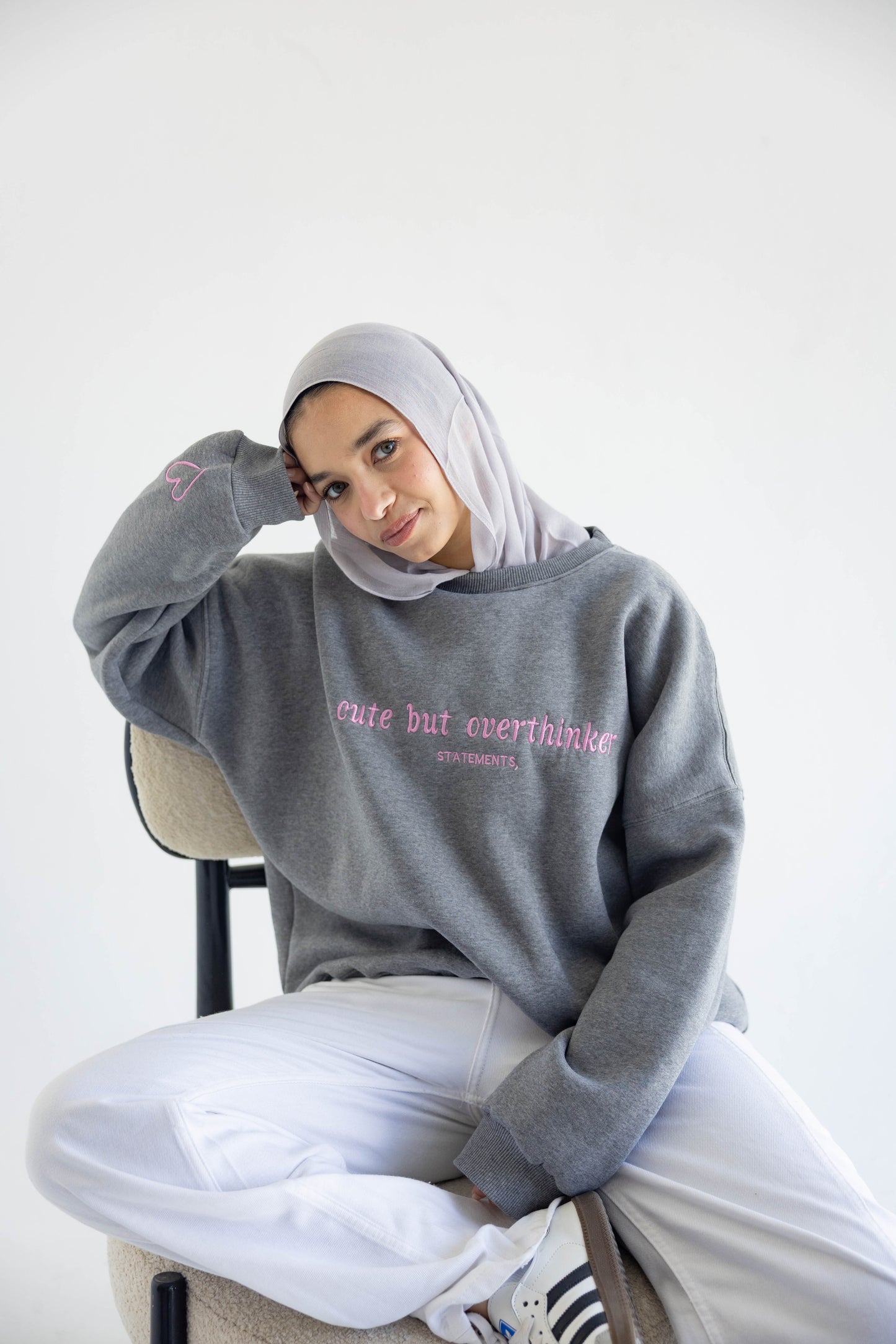 Overthinker Crewneck in Grey