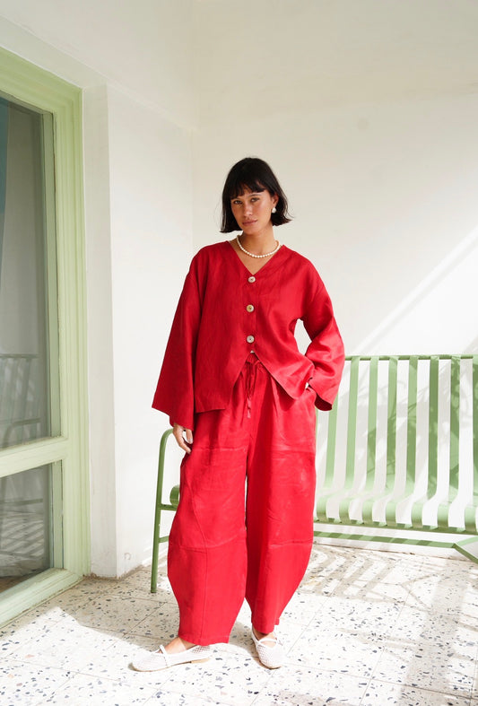Balloon Pants in Red
