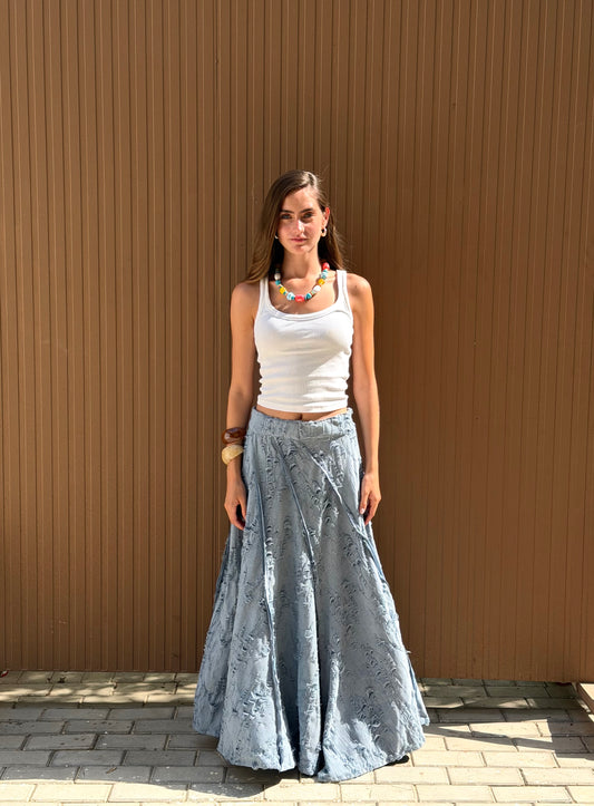 The Sway Skirt in Denim Blue