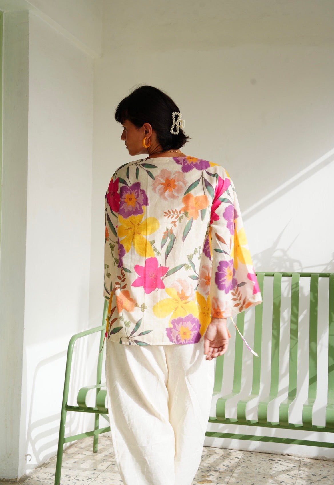 Floral Wrap top