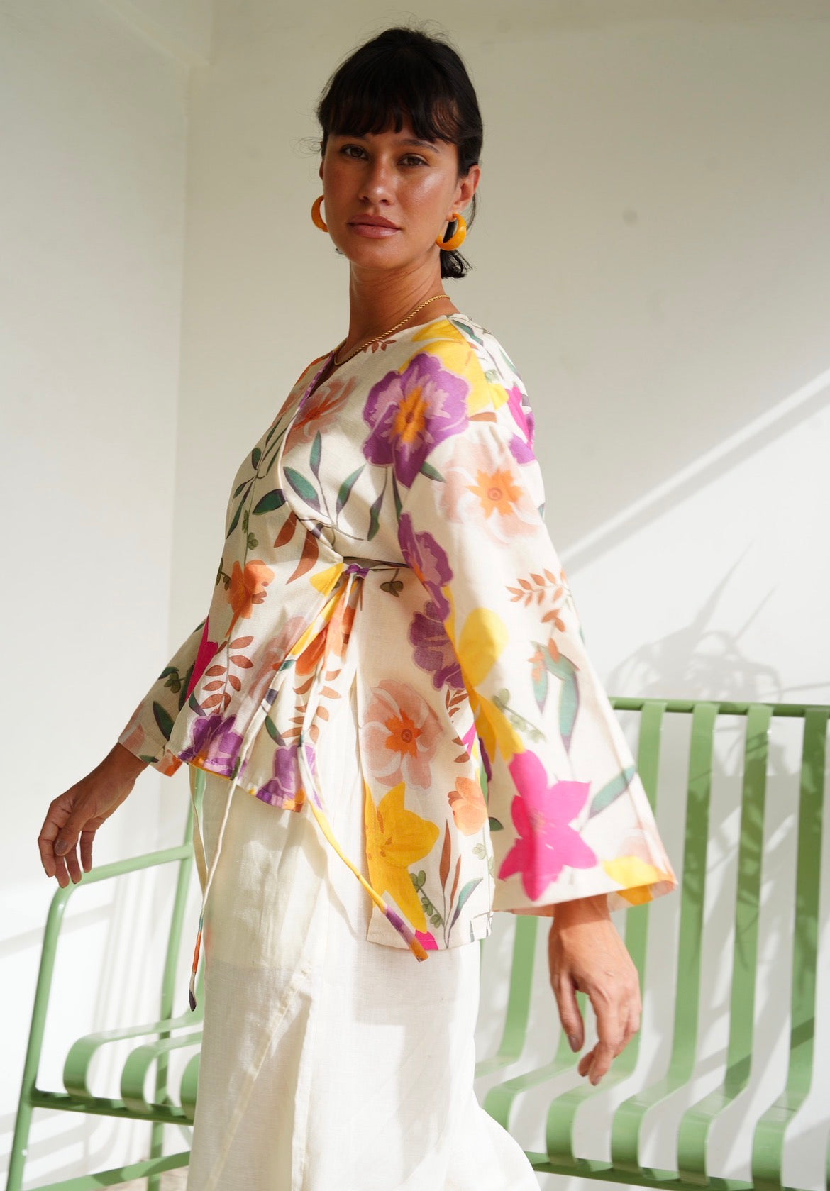 Floral Wrap top