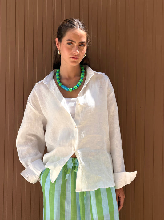 The Back Button Linen Shirt