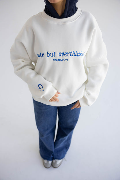 Overthinker Crewneck in White