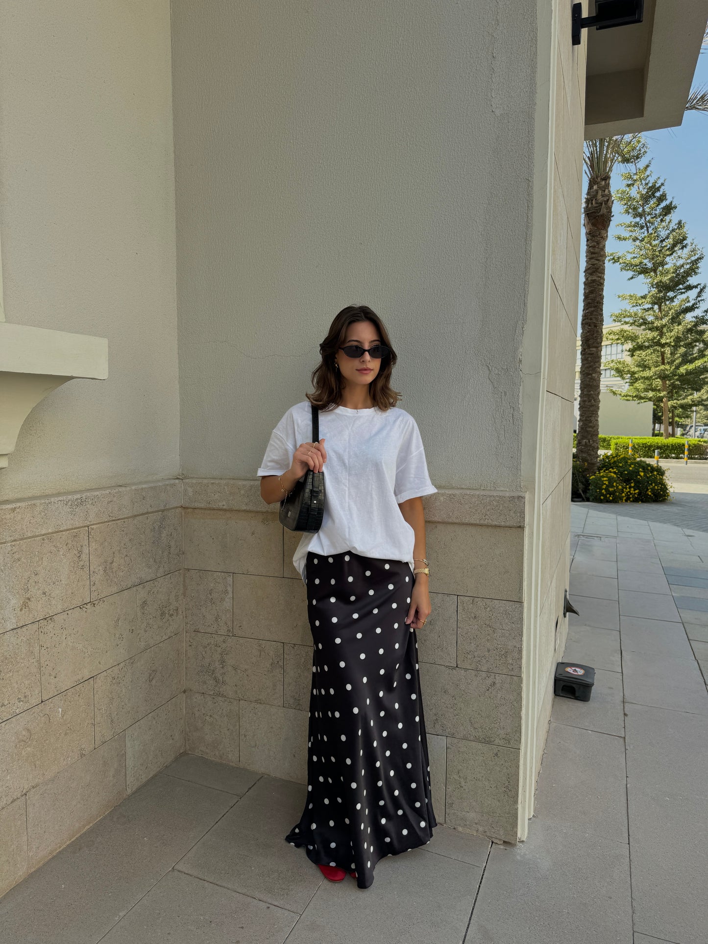 The Polka Dots Skirt in Black