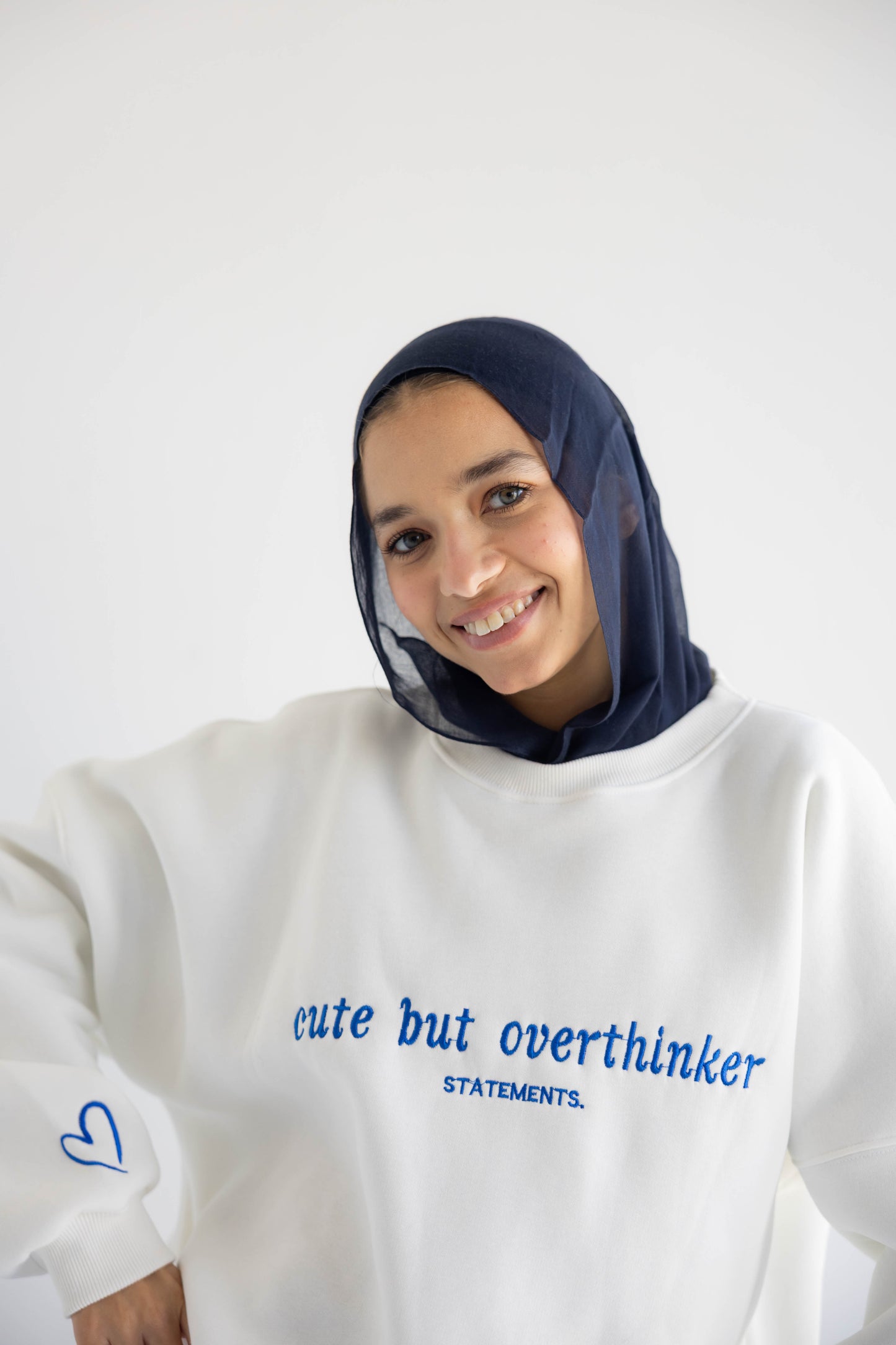 Overthinker Crewneck in White