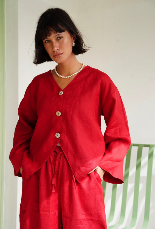 Soft Breeze Top in Red