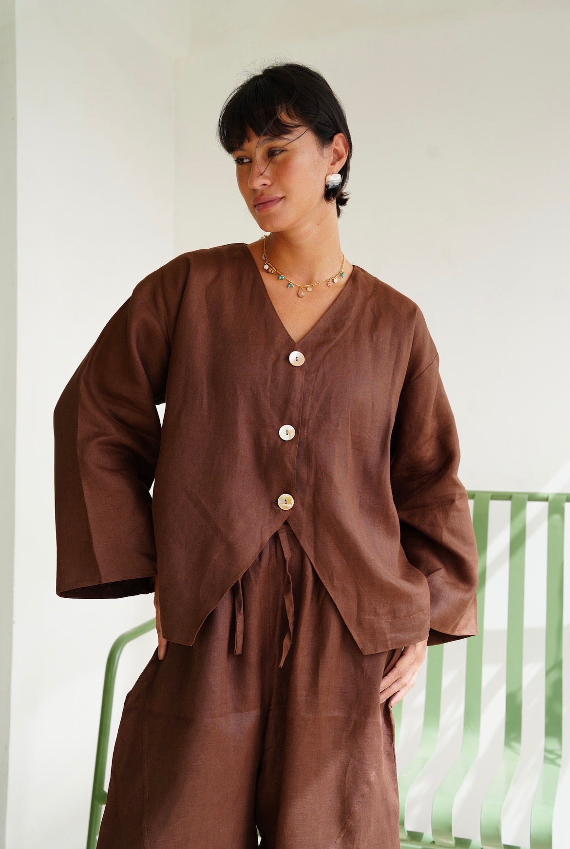 Soft Breeze Top in Brown