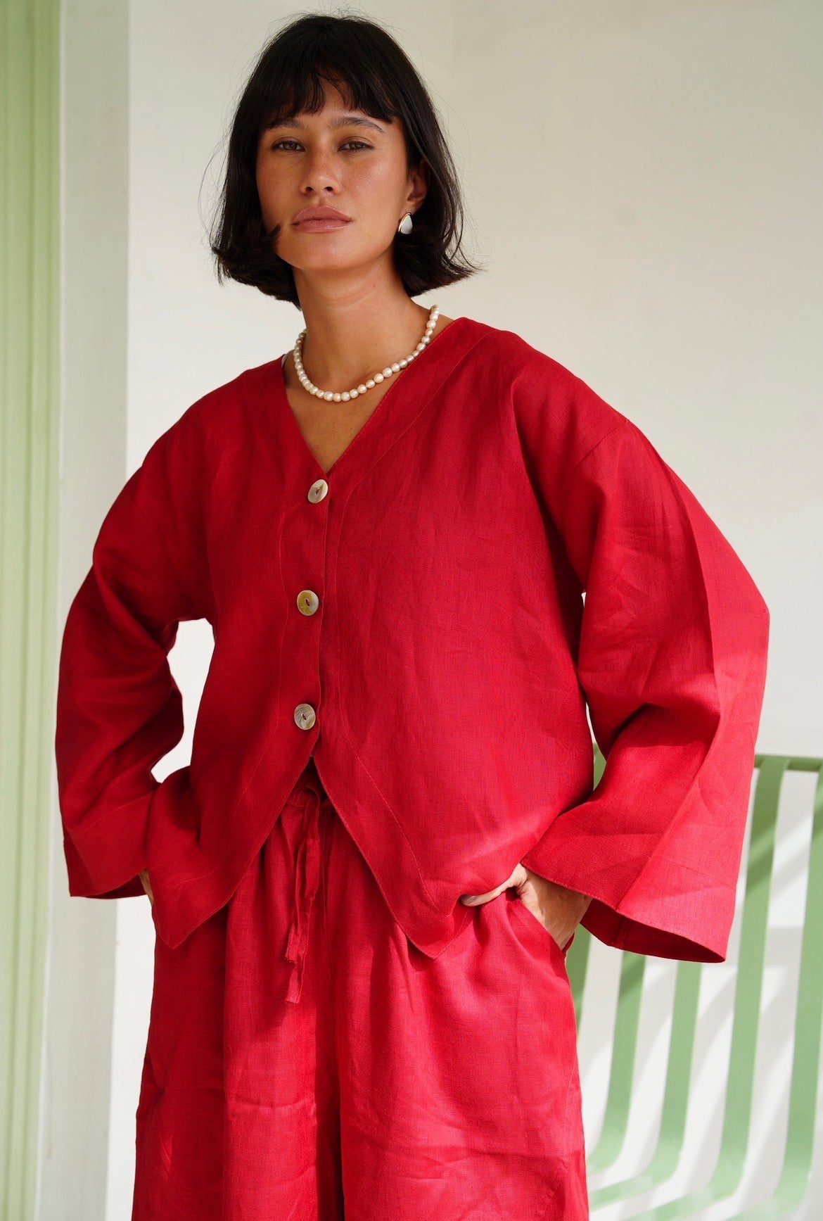 Soft Breeze Top in Red