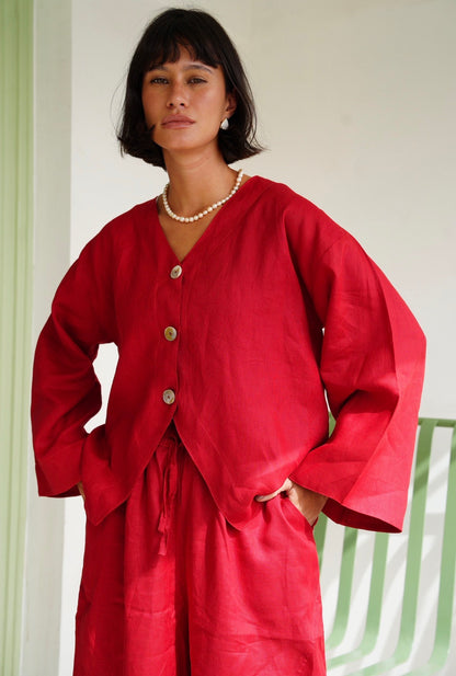 Soft Breeze Top in Red