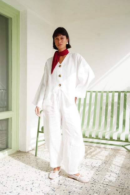 Balloon Pants in White