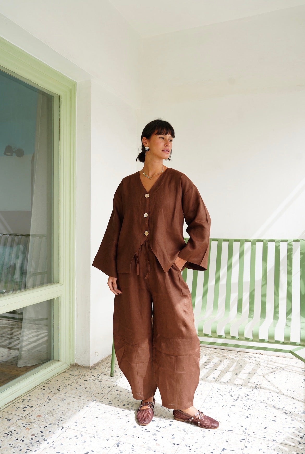 Balloon Pants in Brown