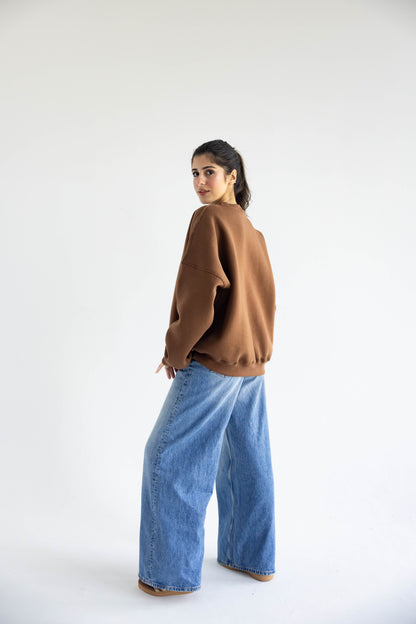 Self love Crewneck in Brown