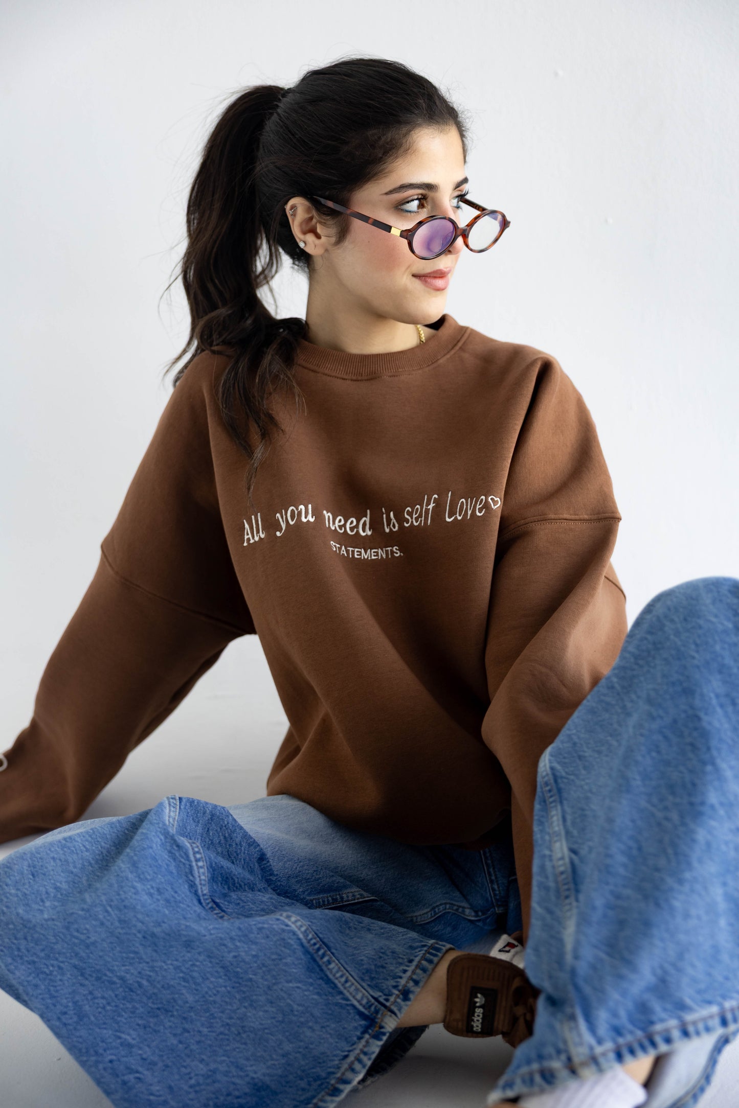 Self love Crewneck in Brown