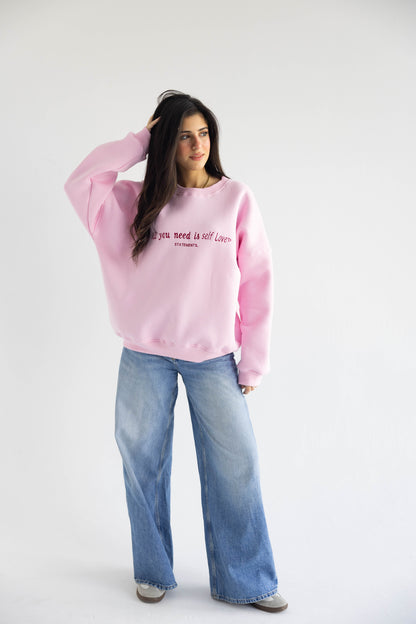 Self love Crewneck in Pink