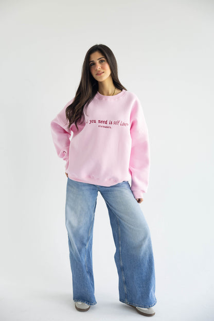 Self love Crewneck in Pink