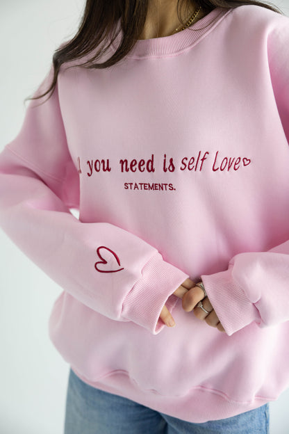 Self love Crewneck in Pink