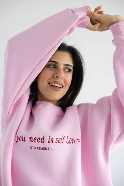 Self love Crewneck in Pink