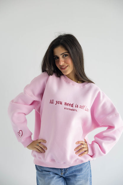 Self love Crewneck in Pink
