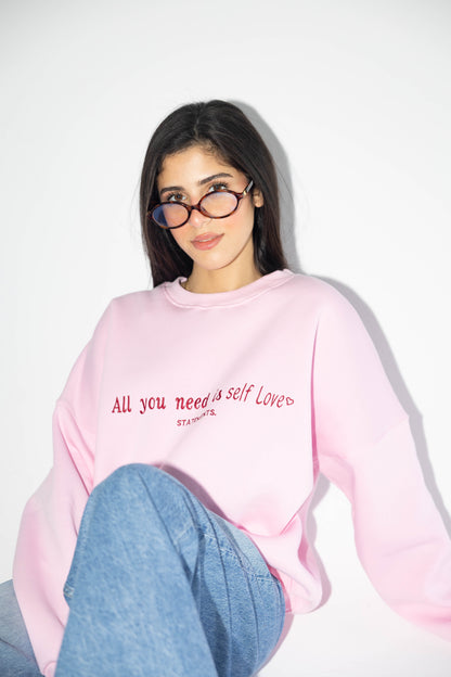 Self love Crewneck in Pink