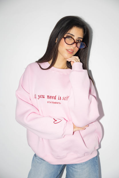 Self love Crewneck in Pink