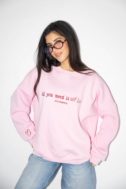 Self love Crewneck in Pink
