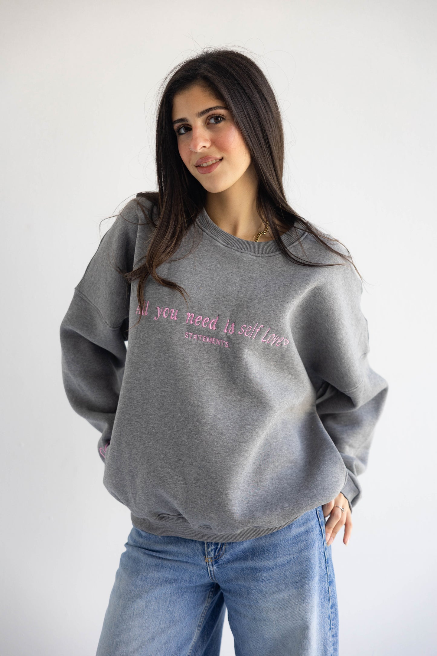 Self love Crewneck in Grey