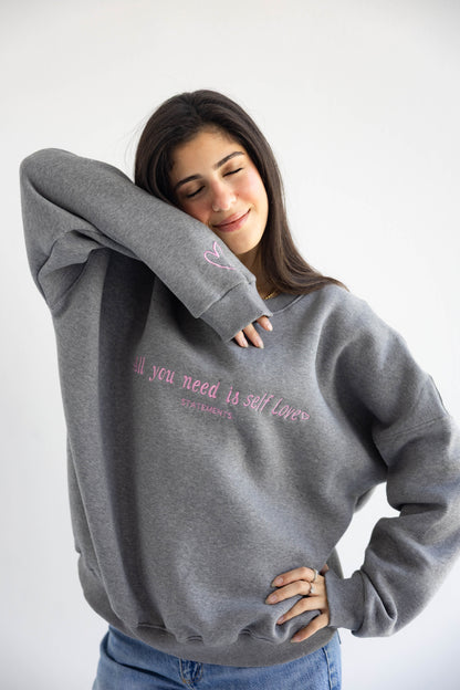 Self love Crewneck in Grey