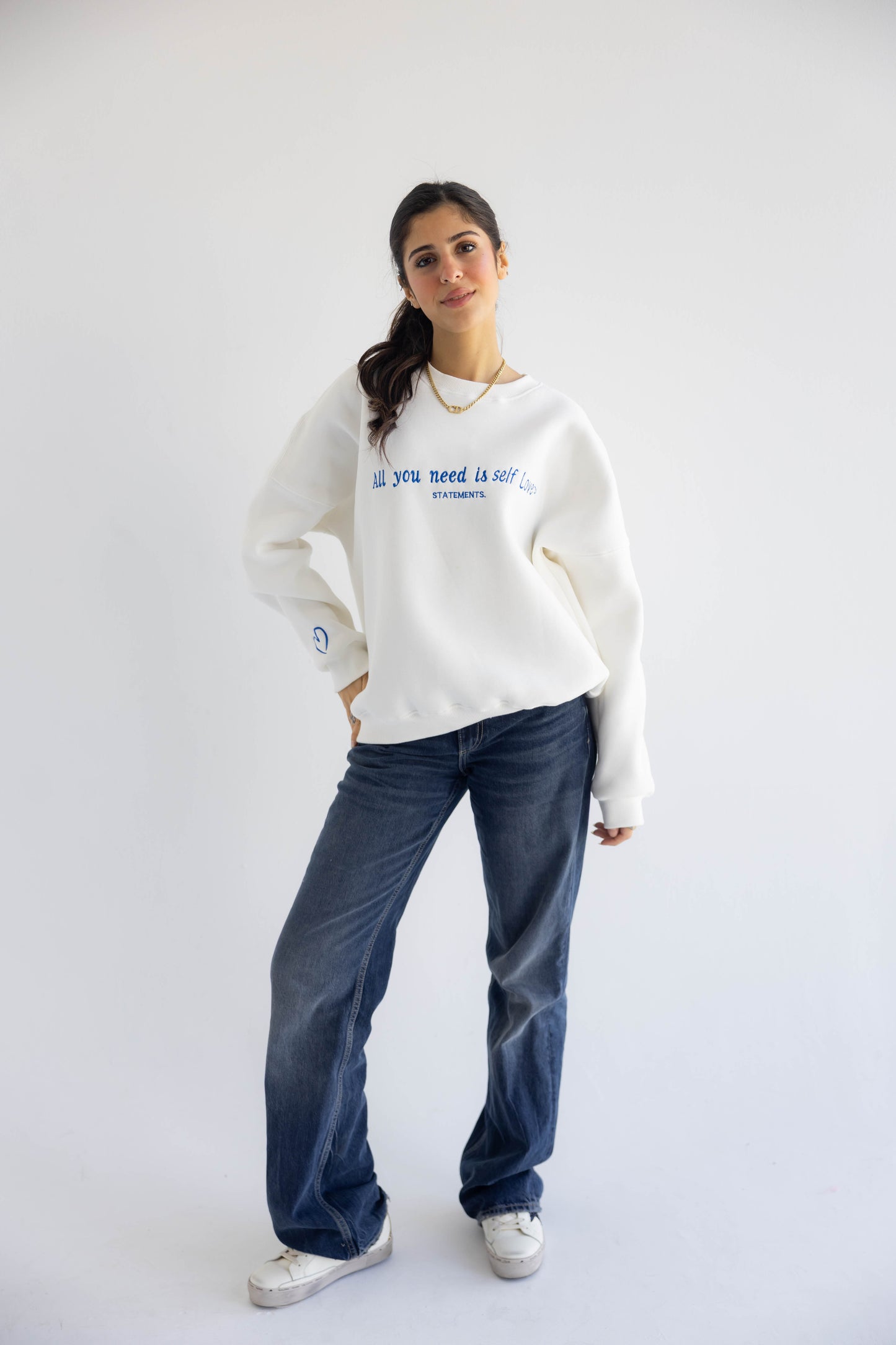 Self love Crewneck in White